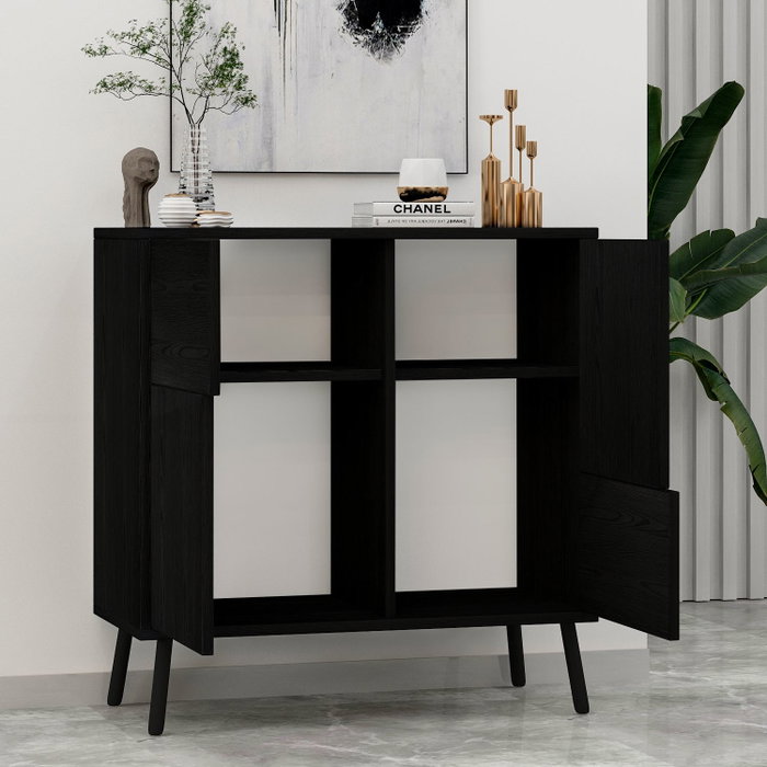 Hanah Home Darien - Black Wood